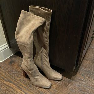 Steve Madden faux suede boots. Brand new, never worn. Size 6.